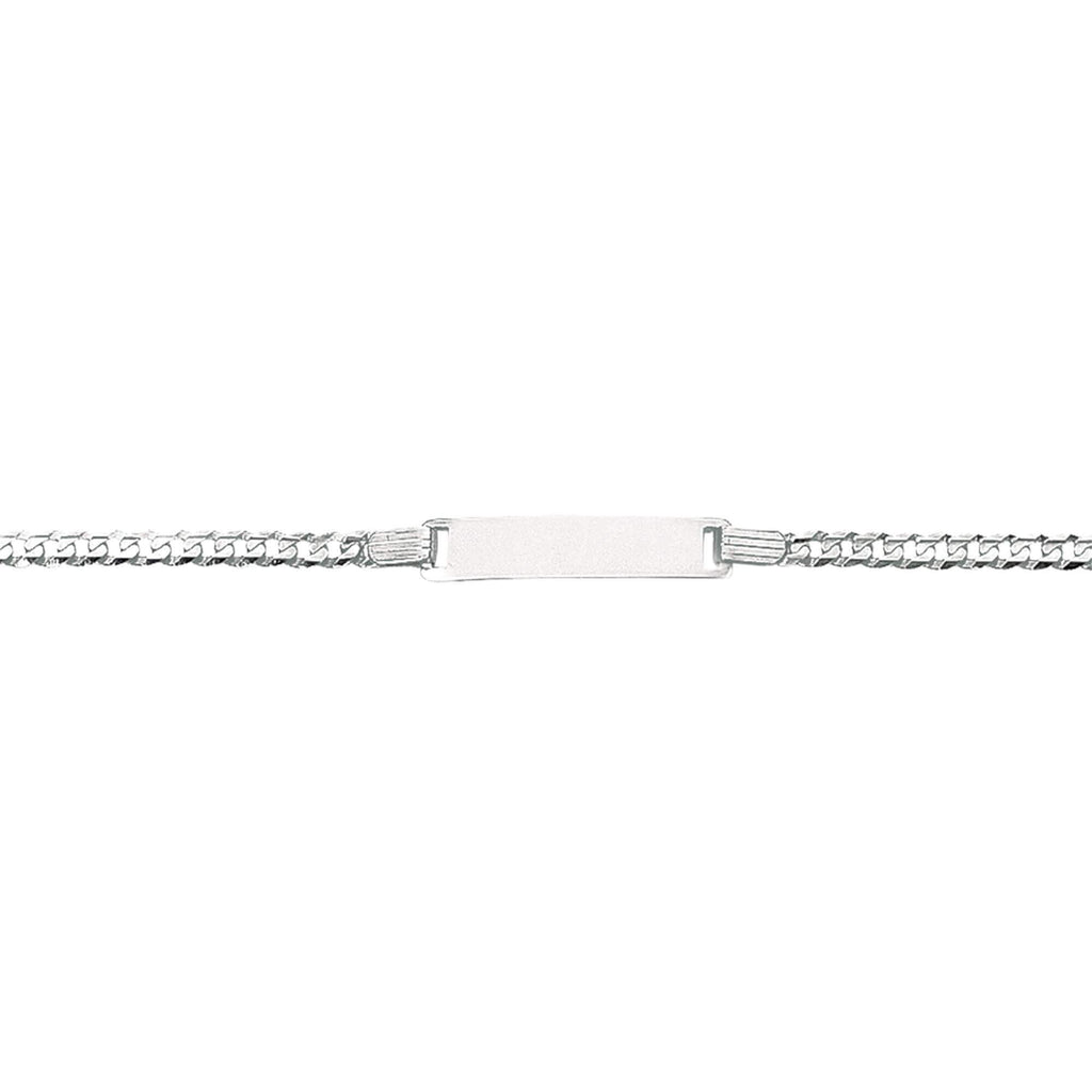 Kids 14kt 6 inches Gold Shiny Curb Link ID Bracelet with Lobster Clasp - Johnny Dang & Co