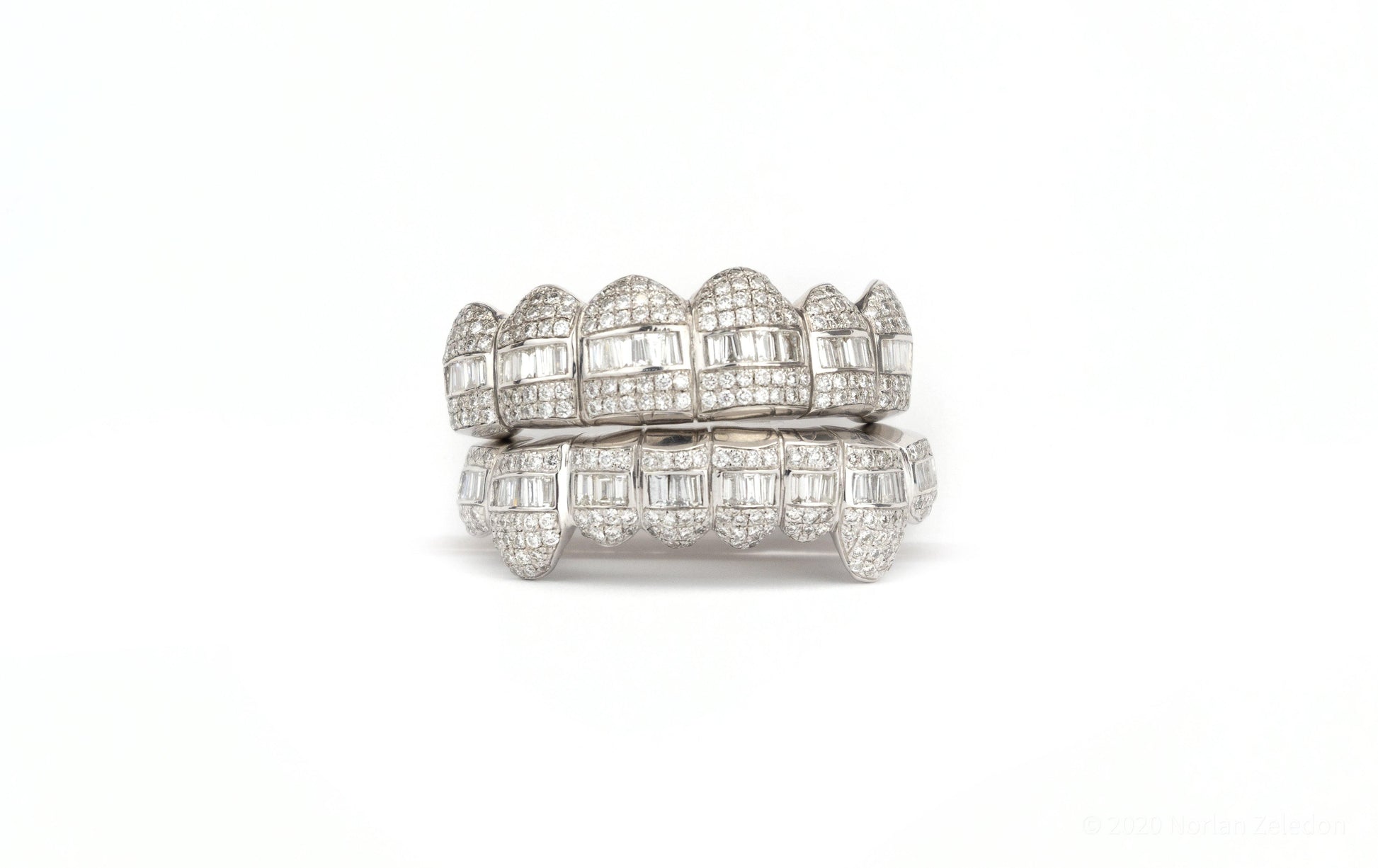 18K SI Hybrid Diamond Grillz - Johnny Dang & Co