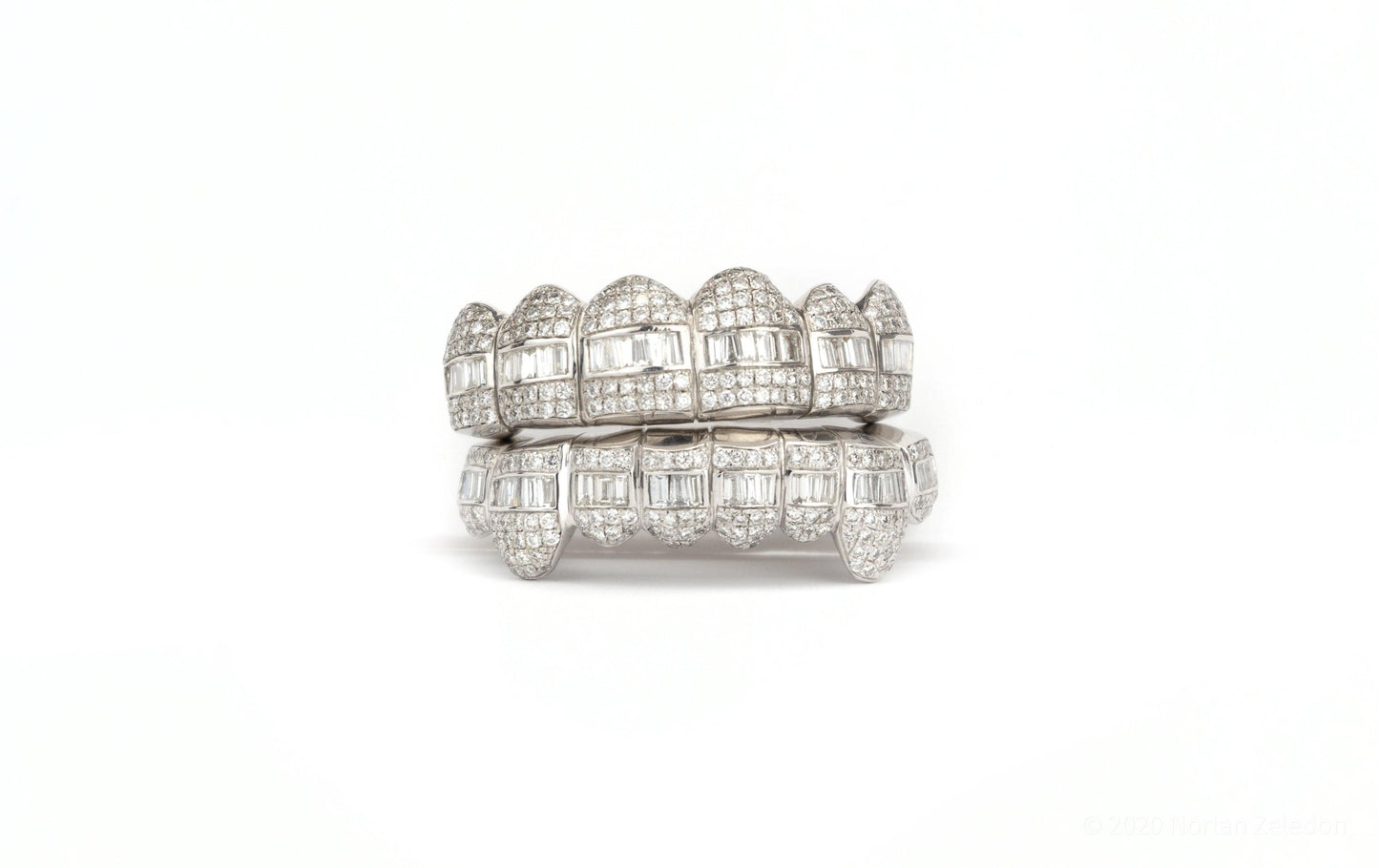 18K Flawless Hybrid Diamond Grillz - Johnny Dang & Co