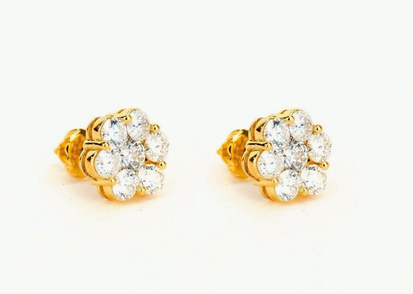 JDTK-floralearring2- 14k Gold Custom Floral/Cluster Earrings with 3/4th CTTW Diamonds - Johnny Dang & Co