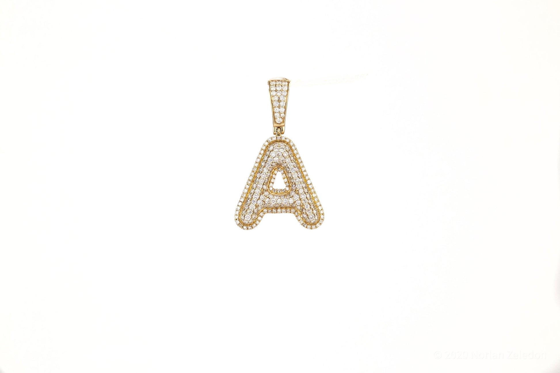 SI Custom Letter Type 6 Pendant - Johnny Dang & Co