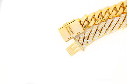 19mm Cuban Yellow Gold Bracelet - Johnny Dang & Co