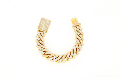 19mm Cuban Yellow Gold Bracelet - Johnny Dang & Co