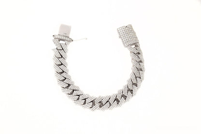 8mm White Gold Diamond Bracelet - Johnny Dang & Co