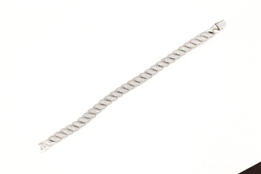 9mm White Gold Rope Bracelet - Johnny Dang & Co