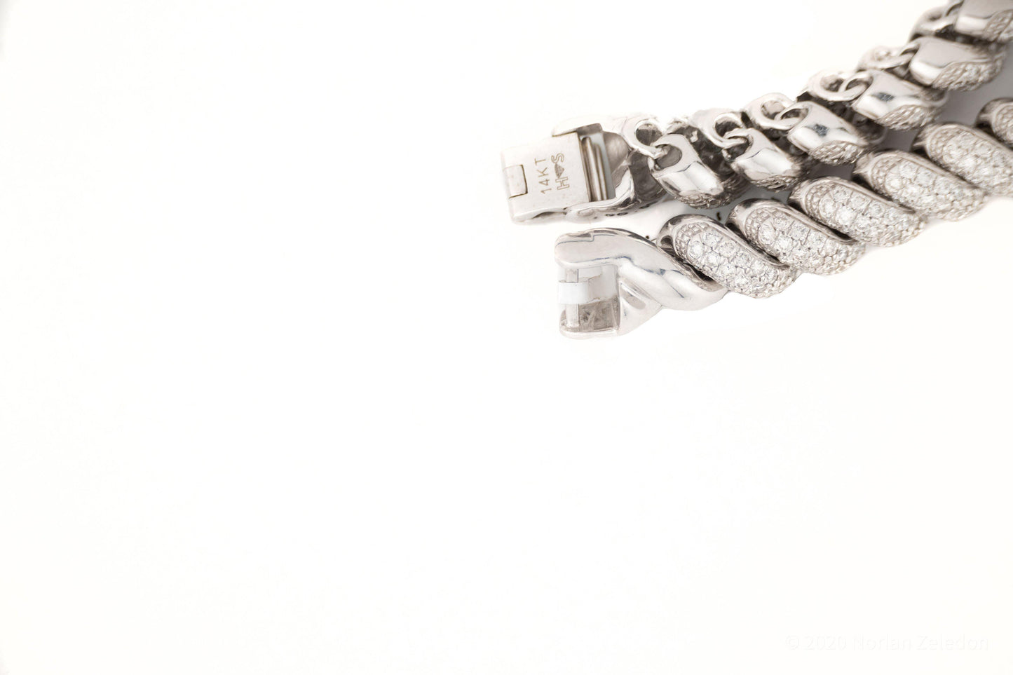 9mm White Gold Rope Bracelet - Johnny Dang & Co