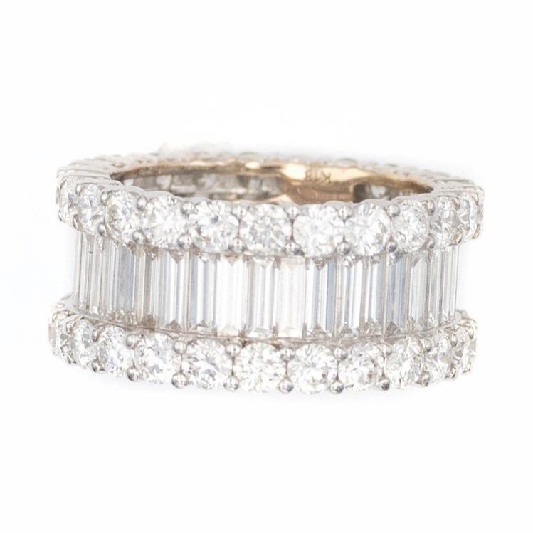 White Gold Royal Baguette Ring - Johnny Dang & Co