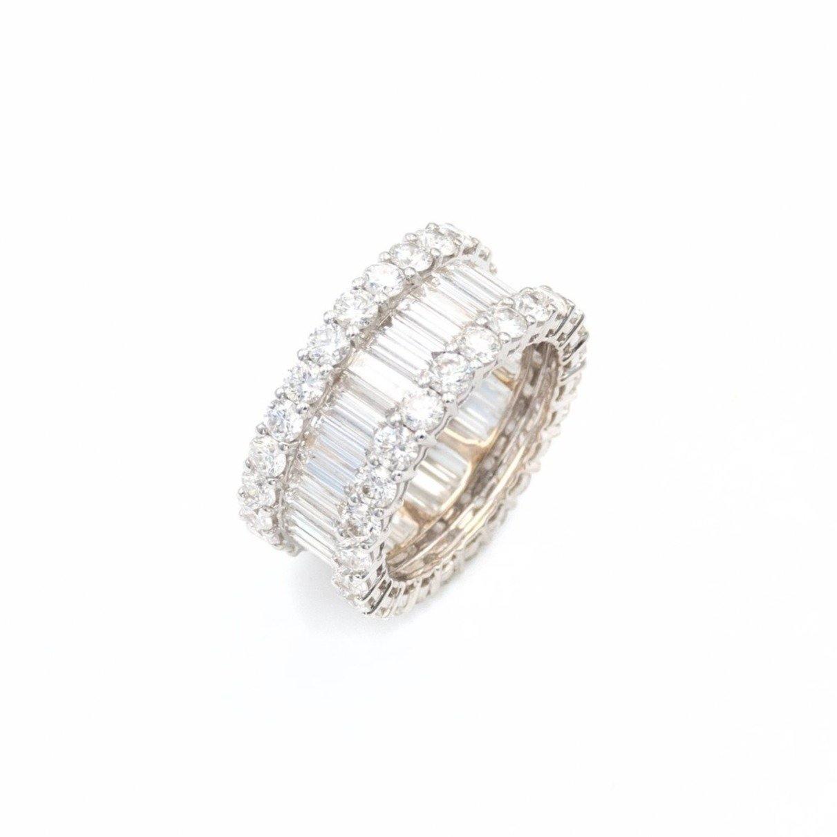 White Gold Royal Baguette Ring - Johnny Dang & Co