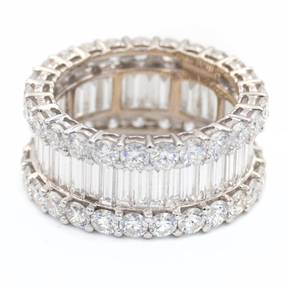 White Gold Royal Baguette Ring - Johnny Dang & Co