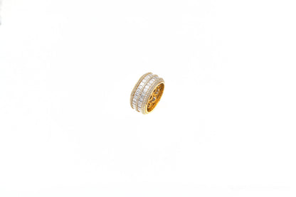 Double Baguette Row Gold Ring - Johnny Dang & Co