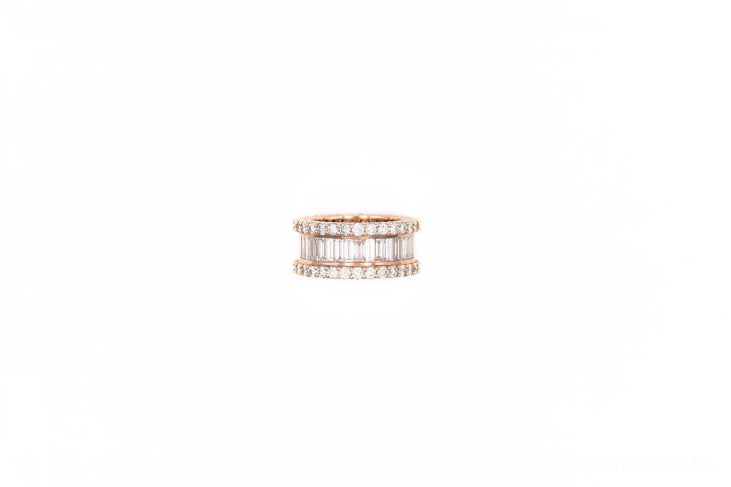 Rose Gold Royal Baguette Ring - Johnny Dang & Co