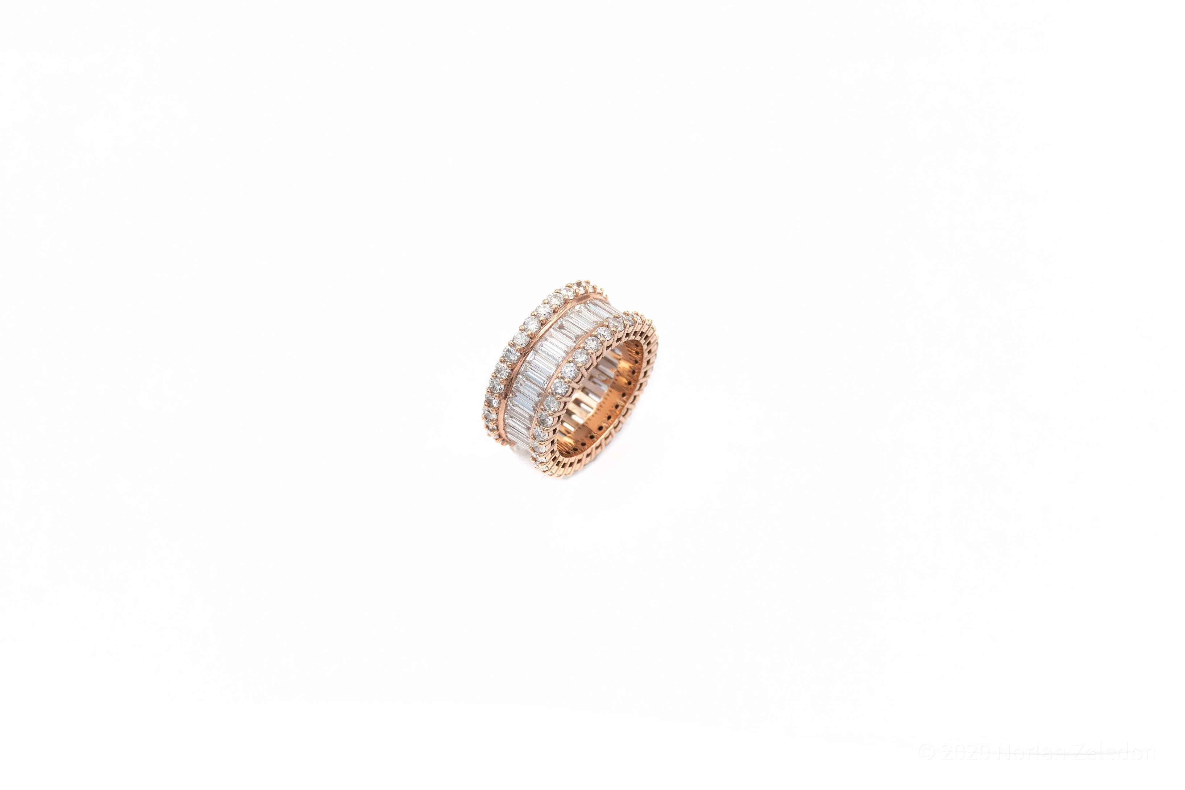 Rose Gold Royal Baguette Ring - Johnny Dang & Co