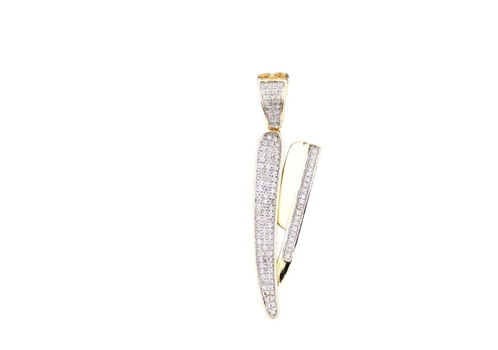 Barber Razor Diamond Pendant - Johnny Dang & Co