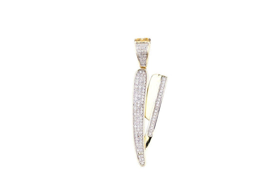 Barber Razor Diamond Pendant - Johnny Dang & Co
