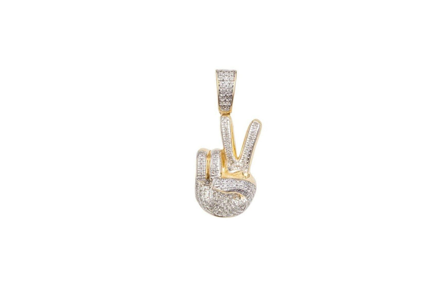 Peace Sign Diamond Pendant - Johnny Dang & Co