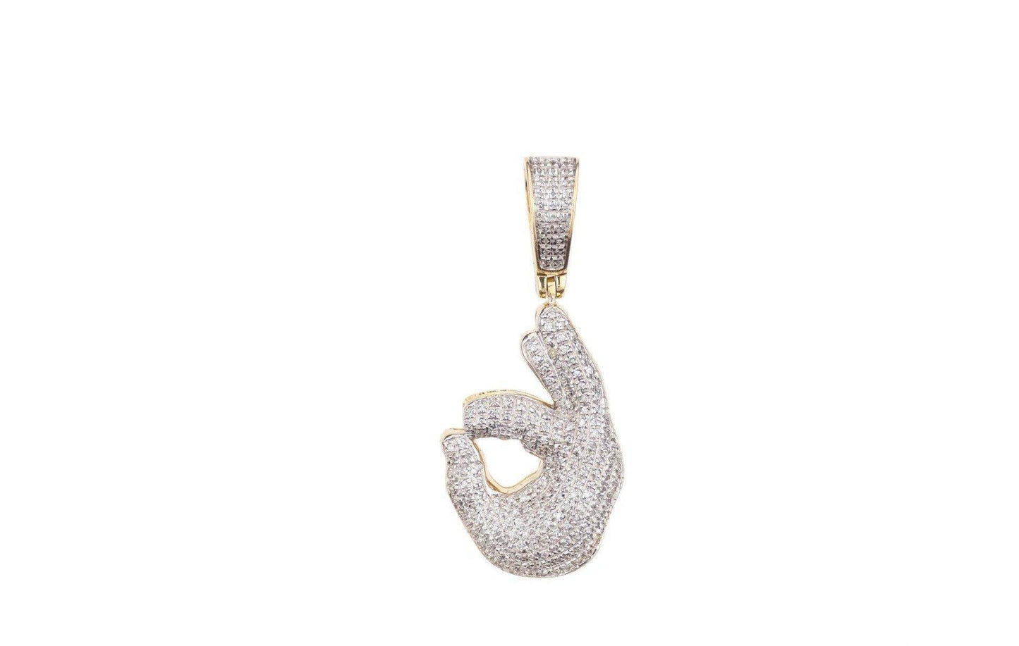 "OK" Diamond Hand Pendant - Johnny Dang & Co