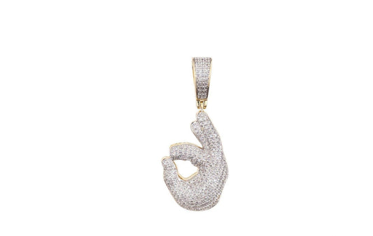 "OK" Diamond Hand Pendant - Johnny Dang & Co