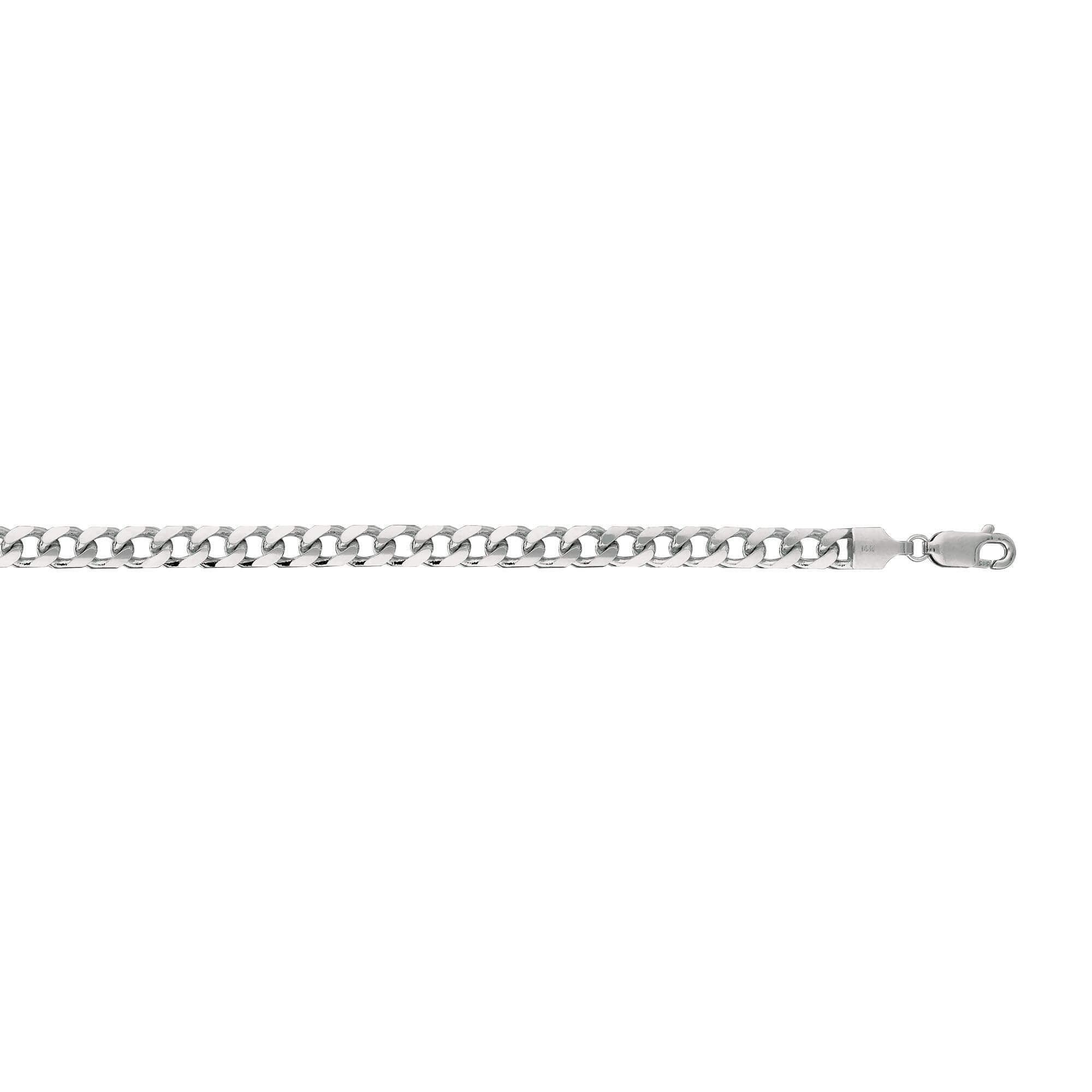 14kt 20 inches White Gold 4.4mm Diamond Cut Miami Cuban Link Chain with Lobster Clasp - Johnny Dang & Co