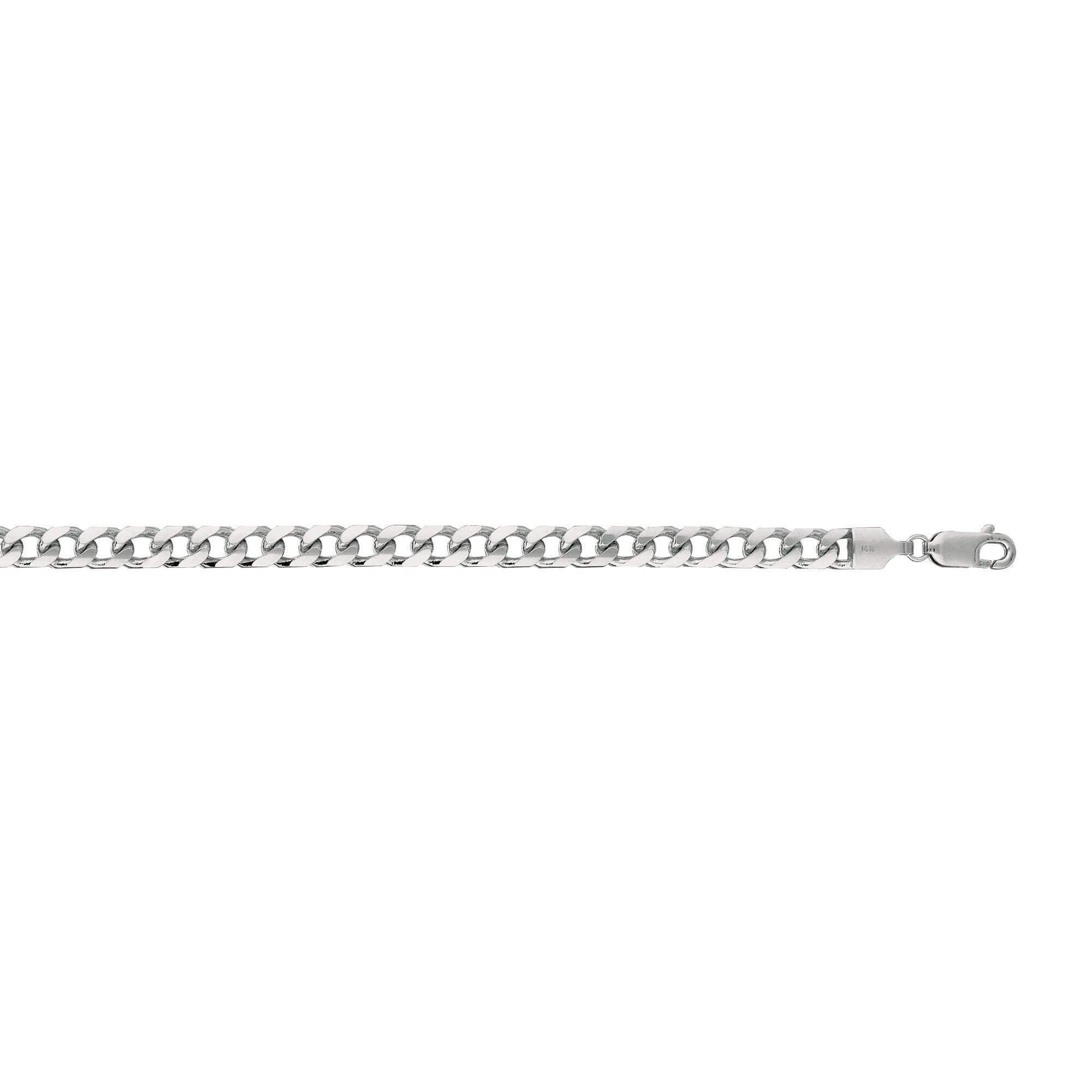 14kt 8.50 inches White Gold 4.4mm Diamond Cut Miami Cuban Link Chain with Lobster Clasp - Johnny Dang & Co