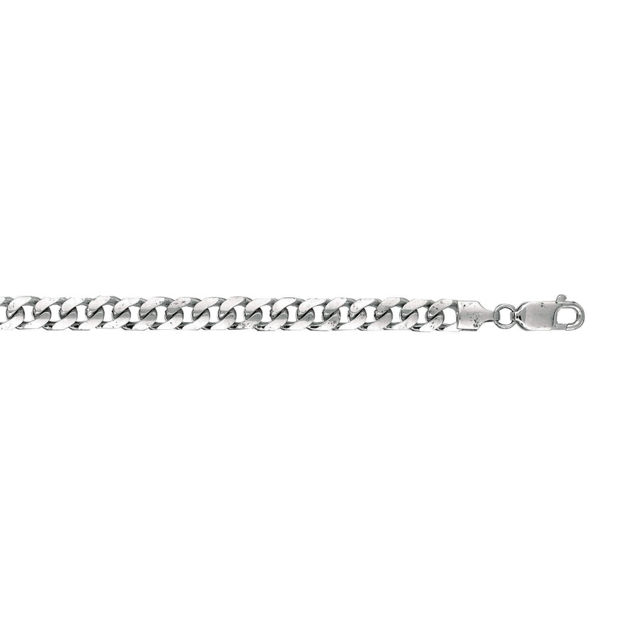 14kt 22 inches White Gold 5.8mm Diamond Cut Miami Cuban Link Chain with Lobster Clasp