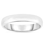 14K White Gold 4mm Wedding Band. Size 5,6,7,8,9,10,11,12 - Johnny Dang & Co