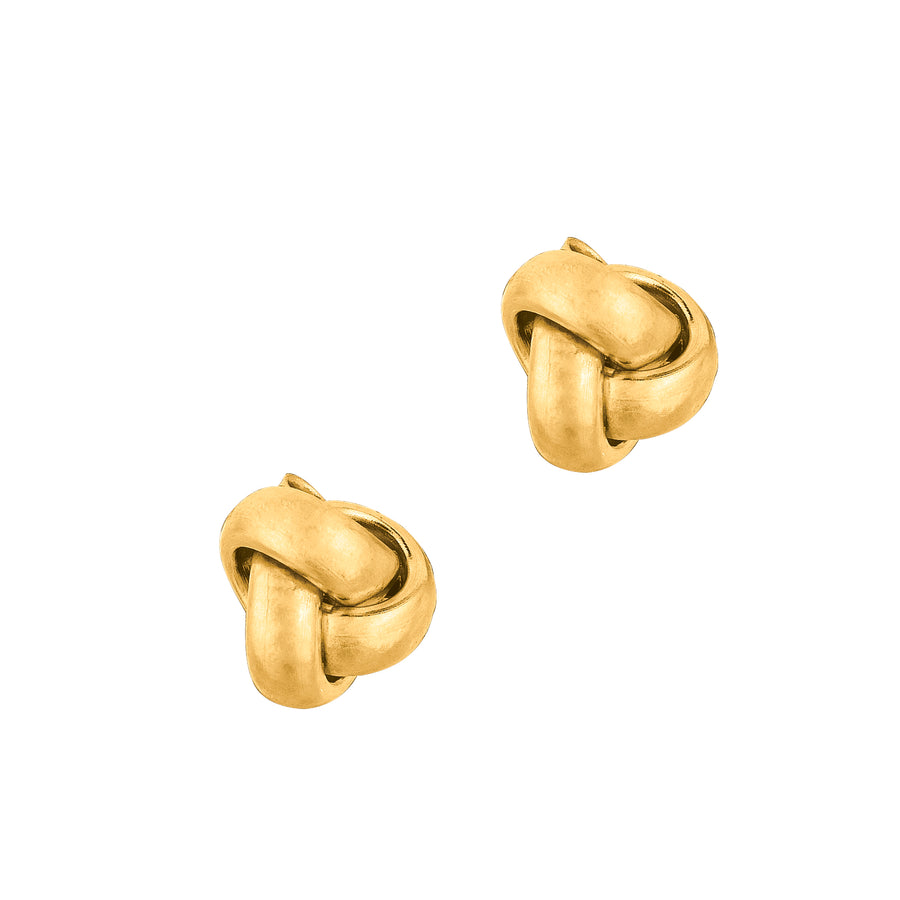 10K Gold Polished Love Knot Stud Earring