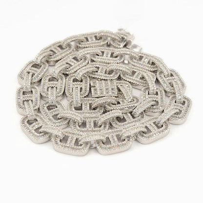 JDB1000 - 12MM CZ Silver Chain - Johnny Dang & Co