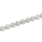 CZ Silver Flower Bracelet - Johnny Dang & Co