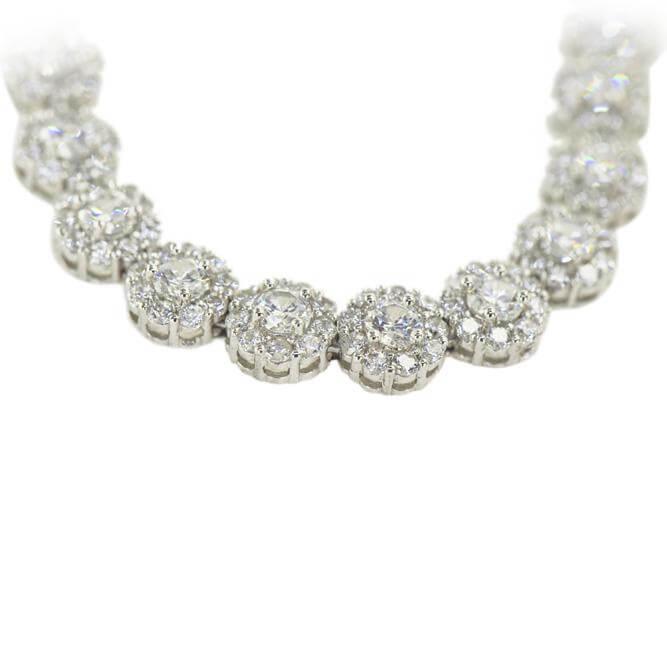 CZ Silver Flower Bracelet - Johnny Dang & Co