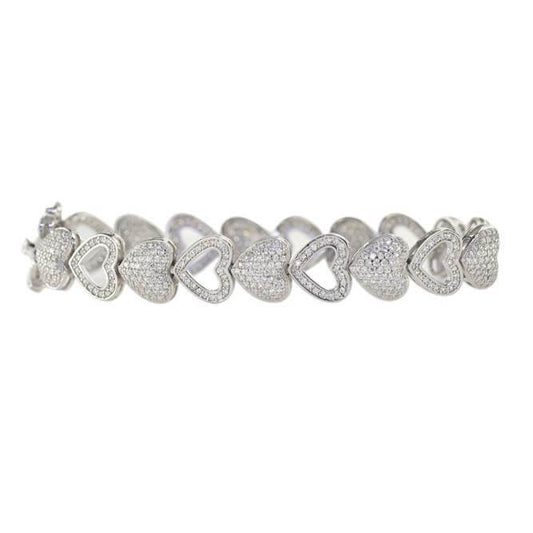 CZ HEART BRACELET - Johnny Dang & Co