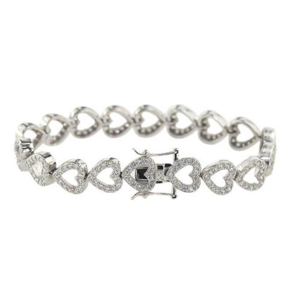 CZ HEART BRACELET - Johnny Dang & Co