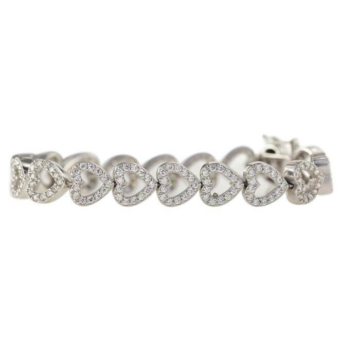 CZ HEART BRACELET - Johnny Dang & Co