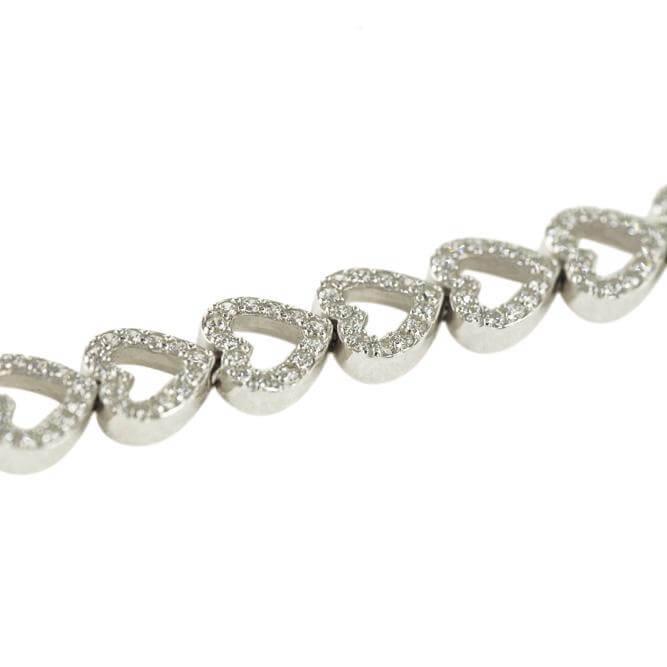 CZ HEART BRACELET - Johnny Dang & Co