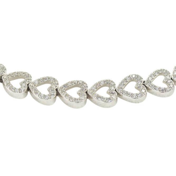 CZ HEART BRACELET - Johnny Dang & Co