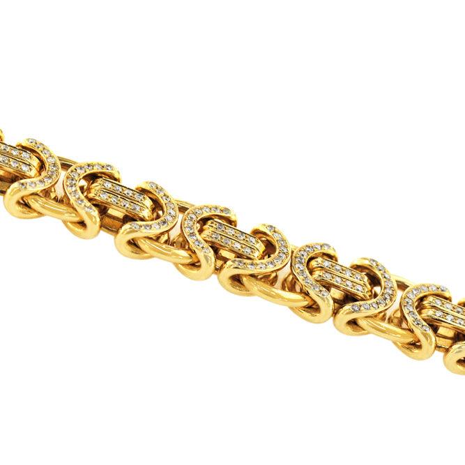 CUSTOM DIAMOND BYZANTINE BRACELET - Johnny Dang & Co