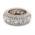 Triple Diamond Row White Gold Ring - Johnny Dang & Co