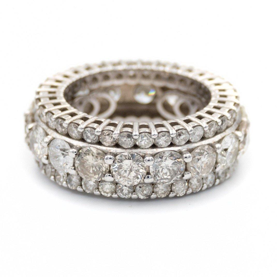 Triple Diamond Row White Gold Ring - Johnny Dang & Co