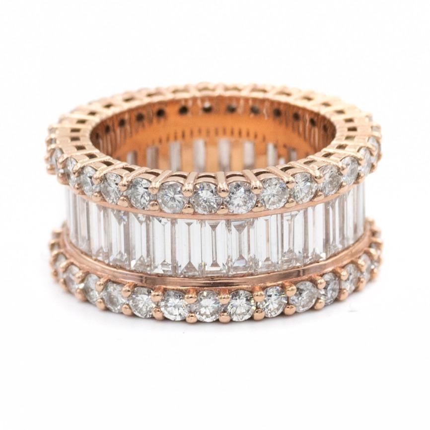 Rose Gold Royal Baguette Ring - Johnny Dang & Co