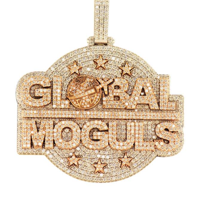 CUSTOM DIAMOND GLOBAL MOGULS PENDANT - Johnny Dang & Co