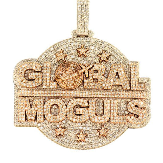 CUSTOM DIAMOND GLOBAL MOGULS PENDANT - Johnny Dang & Co