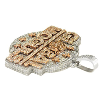CUSTOM DIAMOND GLOBAL MOGULS PENDANT - Johnny Dang & Co