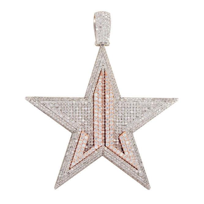 CUSTOM DIAMOND STAR PENDANT [CJ16412] - Johnny Dang & Co