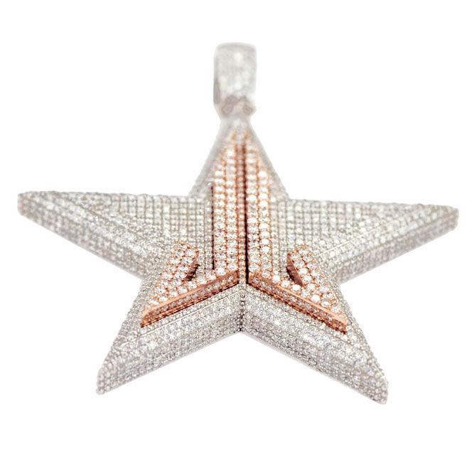CUSTOM DIAMOND STAR PENDANT [CJ16412] - Johnny Dang & Co