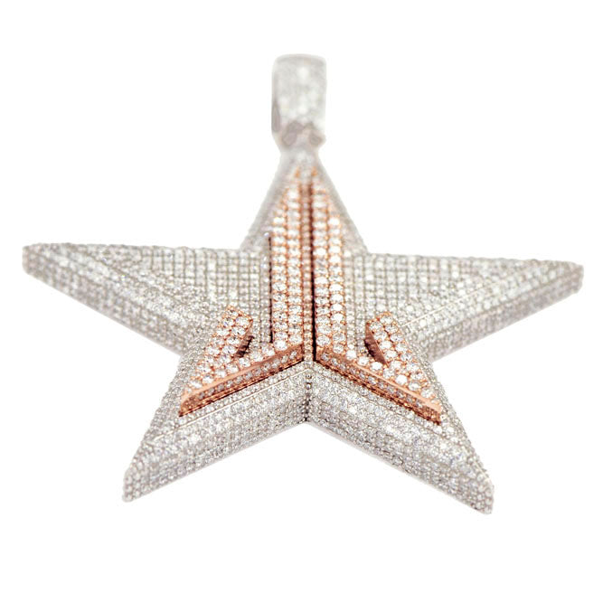CUSTOM DIAMOND STAR PENDANT [CJ16412]