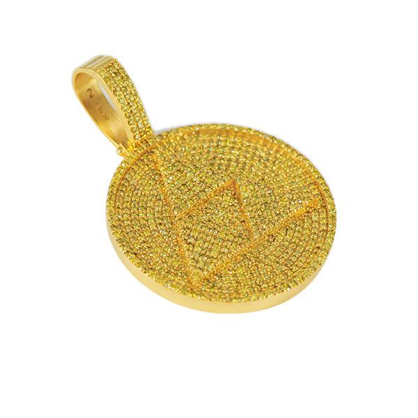 CJ3722 - Custom Diamond Trillion Triangle Triforce Pendant - Johnny Dang & Co