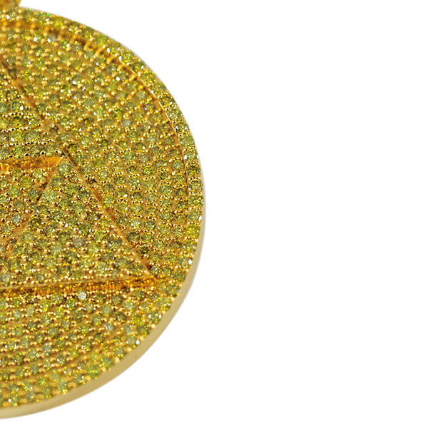 CJ3722 - Custom Diamond Trillion Triangle Triforce Pendant