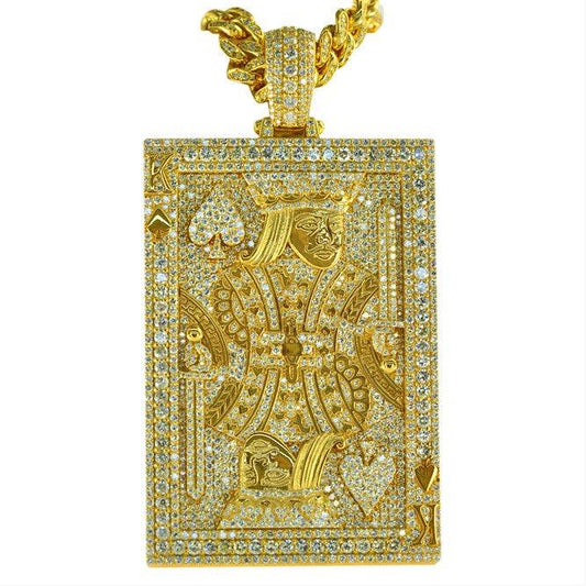 CJ5203 - CUSTOM DIAMOND KING CARD PENDANT - Johnny Dang & Co