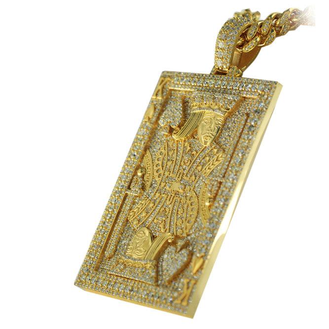 CJ5203 - CUSTOM DIAMOND KING CARD PENDANT - Johnny Dang & Co