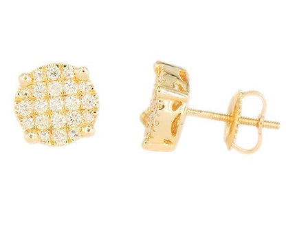 JDTKE3549-FD- Custom Diamond Cluster Earrings- - Johnny Dang & Co