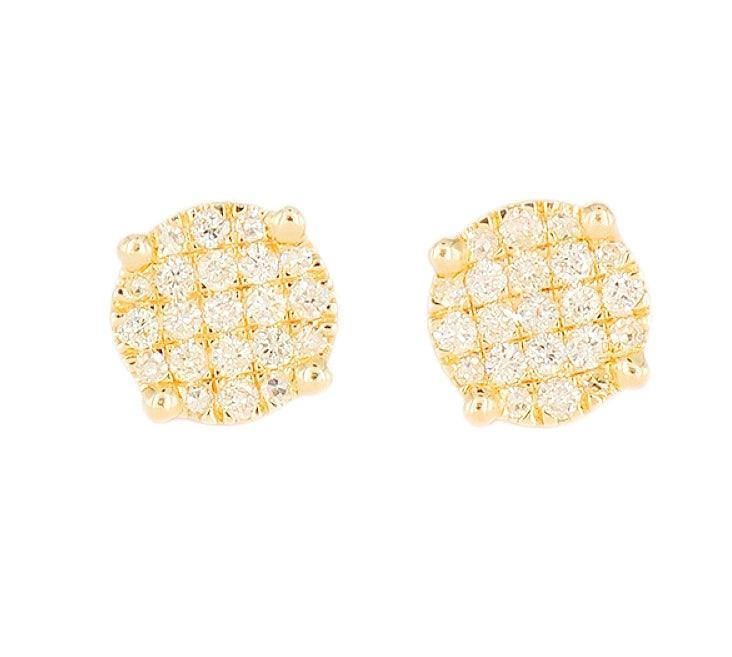 JDTKE3549- Custom Diamond Cluster Earrings - Johnny Dang & Co